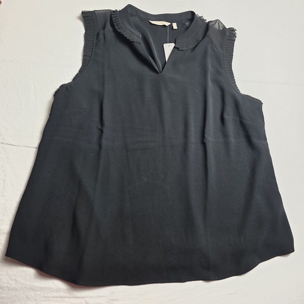 soft surroundings women's nyssa tank black 2x tags